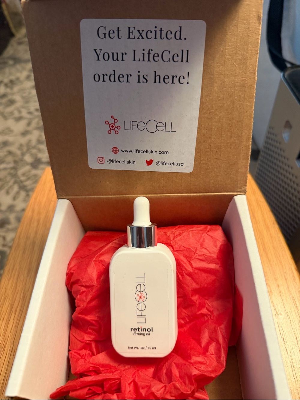 LifeCell Retinol Firming Oil 1oz/30ml New Sealed Anti-Aging Face & Neck Oil